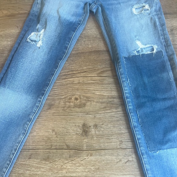 Patchwork distressed jeans 0 - Picture 4 of 5